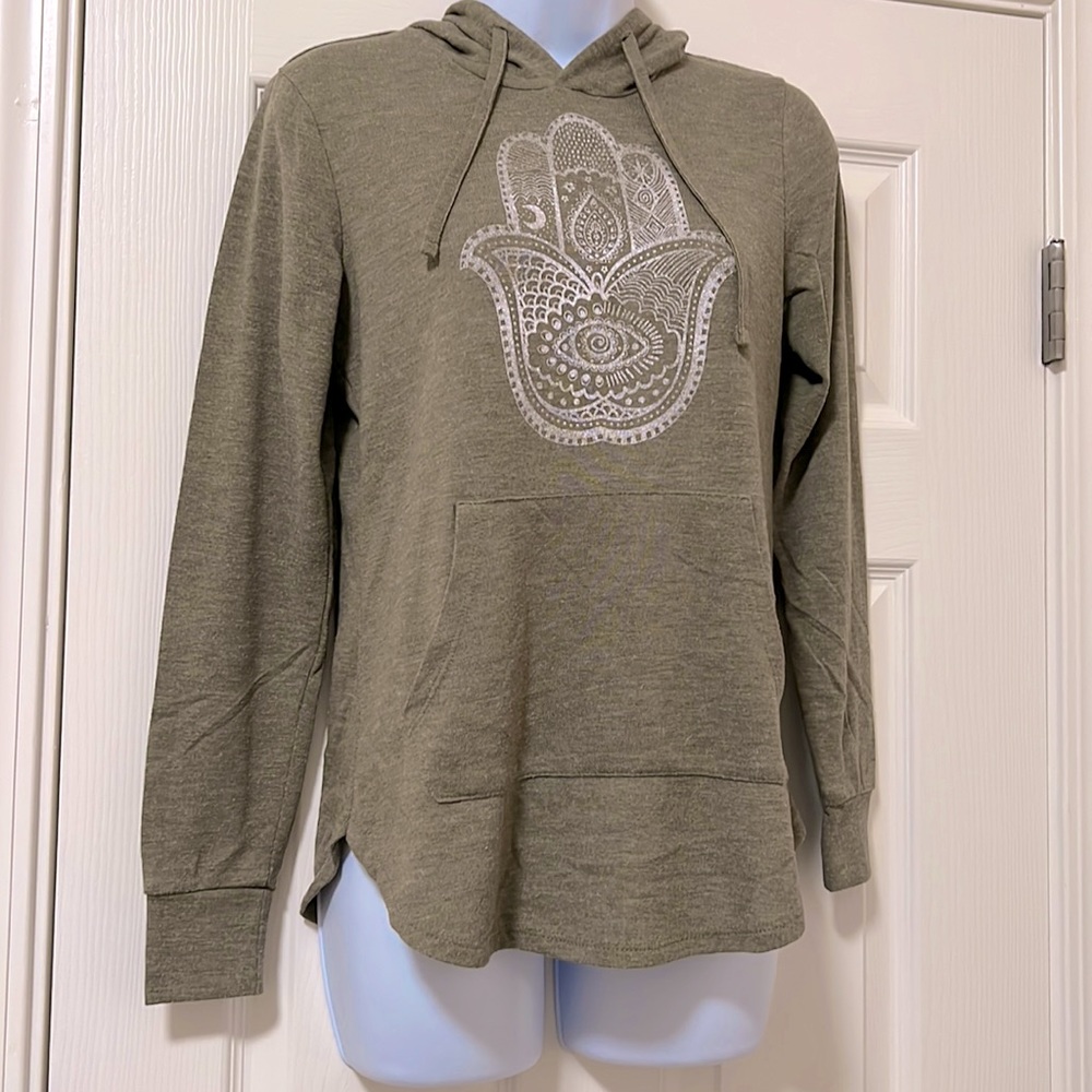 Modern Lux Hamsa Hand Light Hoodie